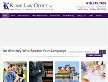 Tablet Screenshot of kline-law-office.com